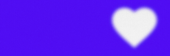 Gradient Grainy Blurry Texture Background Blue Colour – Abstract Noise Pixelated Design Heart. Branding, Visual Effects, Banner, Poster, Header, Wallpaper. Nostalgia, vintage style. Copy Space
