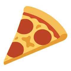 Pizza popular Italian dish flat color vector illustration template design