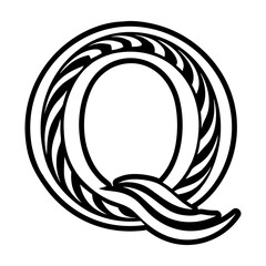 Minimalistic letter p logo in solid style