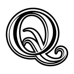 Minimalistic letter p logo in solid style