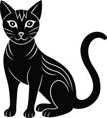 black cat vector illustration