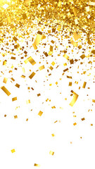 Gold confetti explosion on black background (2)