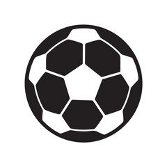 Fototapeta premium Classic Black and White Soccer Ball Icon Illustration