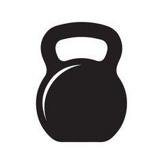 Black Kettlebell Fitness Equipment Icon