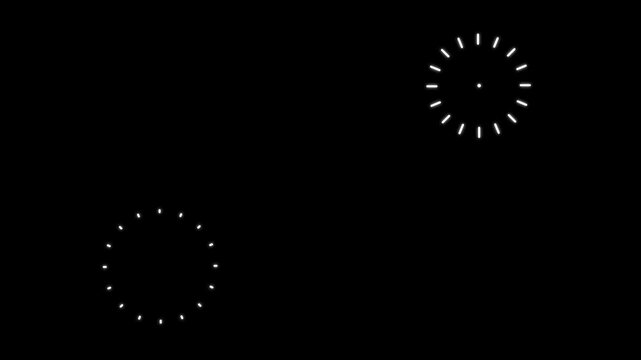 Circle fireworks line blast animation, shiny circle burst and firework explosion animation loop, circle burst motion graphics in after effects pop up, line blast on black screen background. 4k video