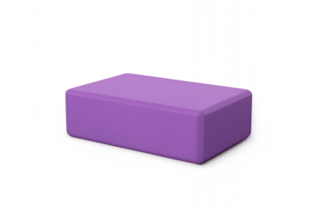 A floating yoga block designed for enhancing yoga practice, shown in a vibrant color, combining form and function for yogis