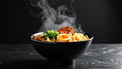 Steaming Bowl of Delicious Ramen Noodles