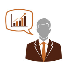 Business man thinking about growth chart