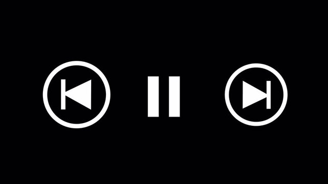 Rewind sign Animation of looping rewind button concept. Rewind Graphic icon green Background. play baton icon animated . 4k video
