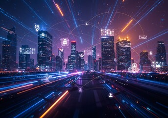 Neon Metropolis: Data Streams