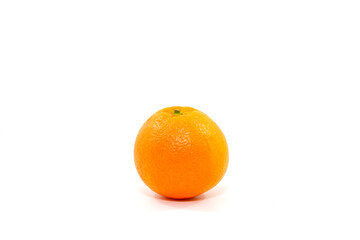 orange isolated on white background close-up view 