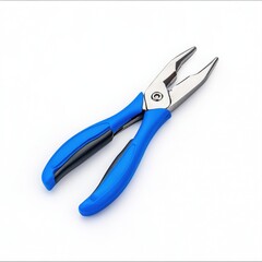 Obraz premium Blue and Silver Pliers with Rubber Grip for Precision Tasks and Repairs
