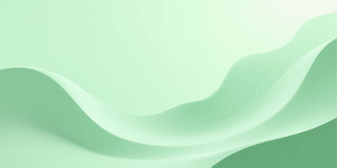 Green abstract background with flowing wave design and artistic pattern elements