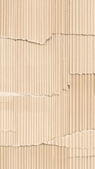 Close Up Abstract Corrugated Cardboard Texture in Neutral Brown Tones and Rough Surface