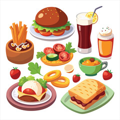 Food vector, Food design, Food concept, Food post, Food cartoon, Food icon, Food template, Food art, Food topics, Food doodle