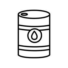 Oil Barrel Icon Illustration Isolated on White Background