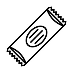 Snack Bar Packaging Icon Isolated on White Background