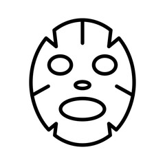 Sheet Face Mask Icon Isolated on White Background