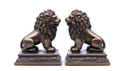 Bronze Lion Bookends