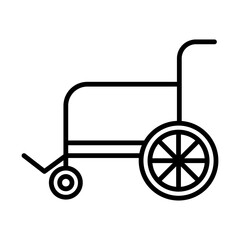 Wheelchair Icon Illustration Isolated on White Background