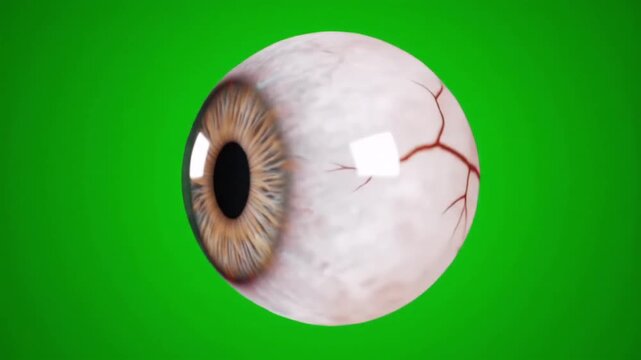 Eye: A hyperrealistic, captivating, close-up image of an eyeball against a lush green backdrop, revealing intricate details. 