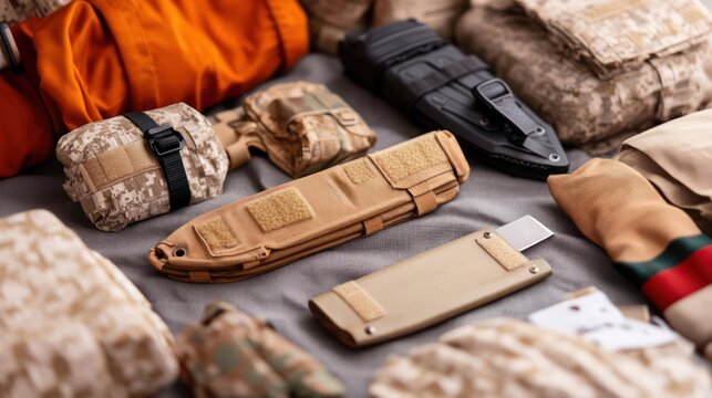 Preparedness gear and tactical accessories showcase readiness equipment elements