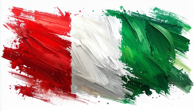 image of an Italian flag painting - Powered by Adobe