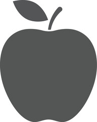 Simple apple silhouette icon healthy food graphic vector
