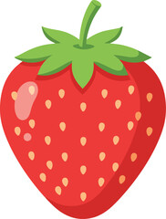 Vibrant red strawberry fresh sweet fruit food isolated vector