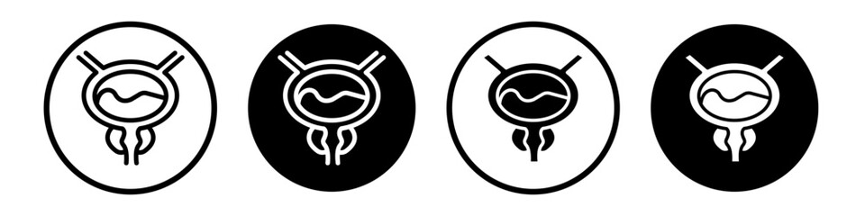 Prostate icons pack in black and white versions for web.
