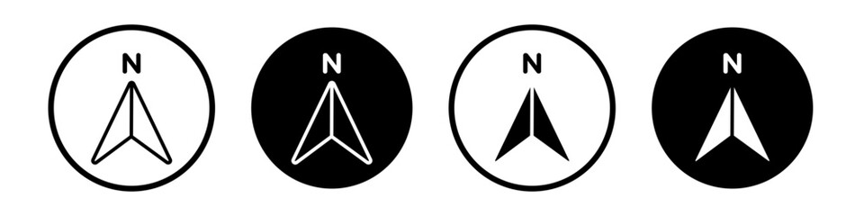 North icons pack in black and white versions for web.