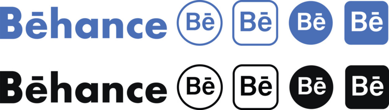 Behance Logo Icon. representing adobe's creative portfolio platform. popular Social Media Design. Behance application logo symbol