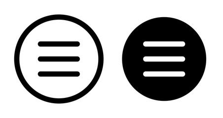 Menu icons pack in black and white versions for web.