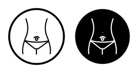 Menopause icons pack in black and white versions for web.