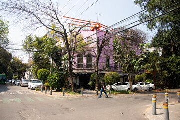 Mexico City, Mexico; November 1, 2025: Colonia la Roma neighborhood in Mexico City.
