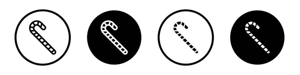 Candy Cane icons pack in black and white versions for web.