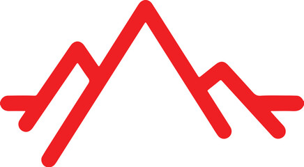 Mountain simple icon. Vector ICON all icon Viktor