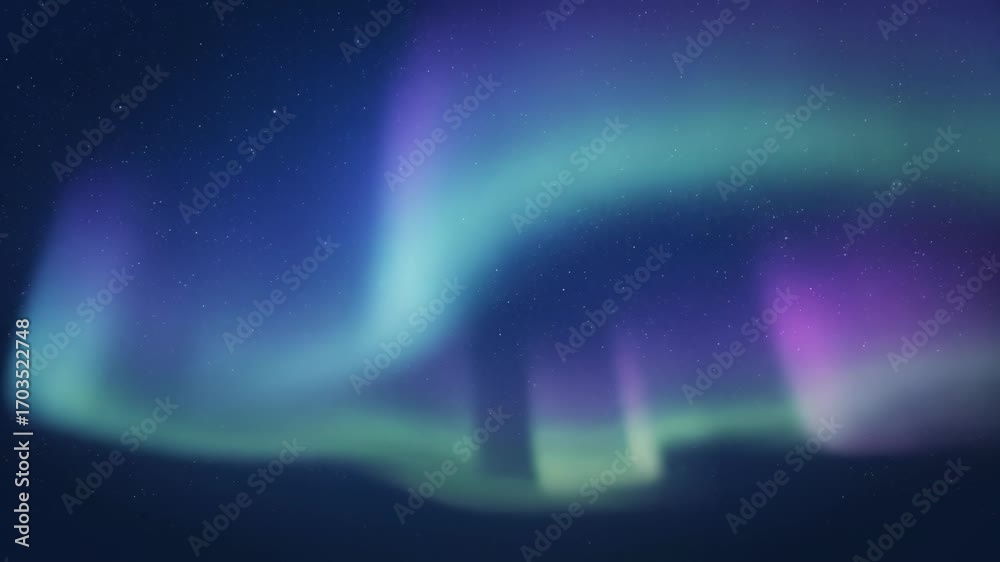 Canvas Prints beautiful seamlessly looping video showcasing a soft, colorful glowing aurora borealis effect creati
