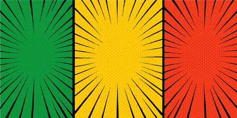 Abstract colorful vector background with palm trees sun and summer design elements © HooD