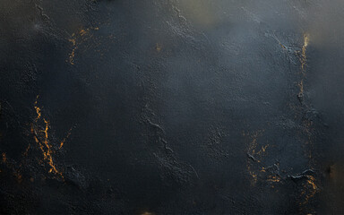 Black Stone and Gold Vein Abstract Grunge Background