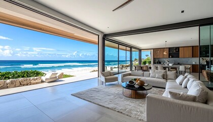 Oceanfront Luxury Living Room with Breathtaking Views