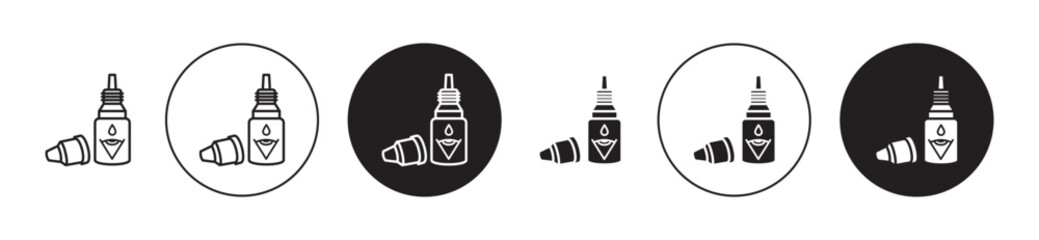 eye drop icons collection in black filled and stroke line style