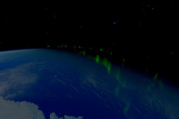 Aurora Borealis from Space: Northern Lights Over Earth