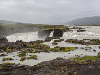 The waterfall Godafoss in Iceland