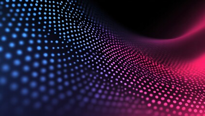 Abstract digital wave pattern with dots