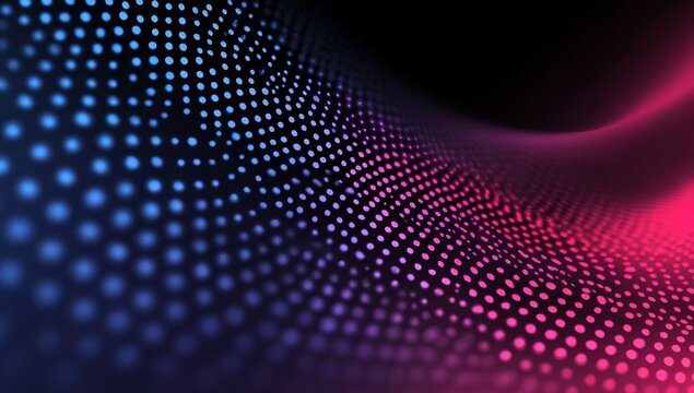 Abstract digital wave pattern with dots - Powered by Adobe