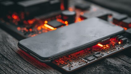 Smartphone on circuit board (1)