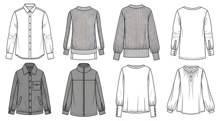 Variety of Womens Tops and Jackets Fashion Designs.