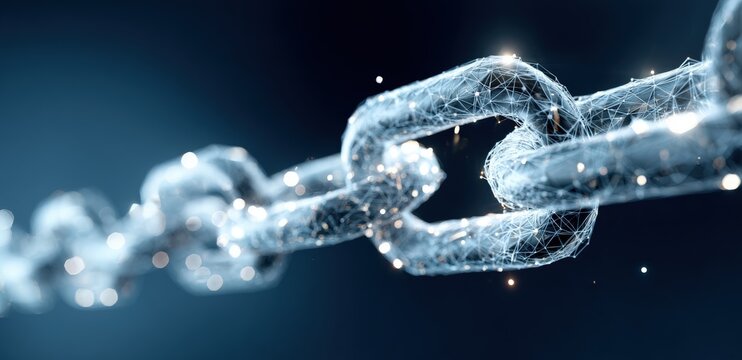 Abstract chain link, digital art