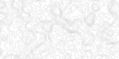 white topography map geography relief diagram texture design. Topography white background and black line world map texture design. Lines Topographic contour lines grid map seamless pattern.
